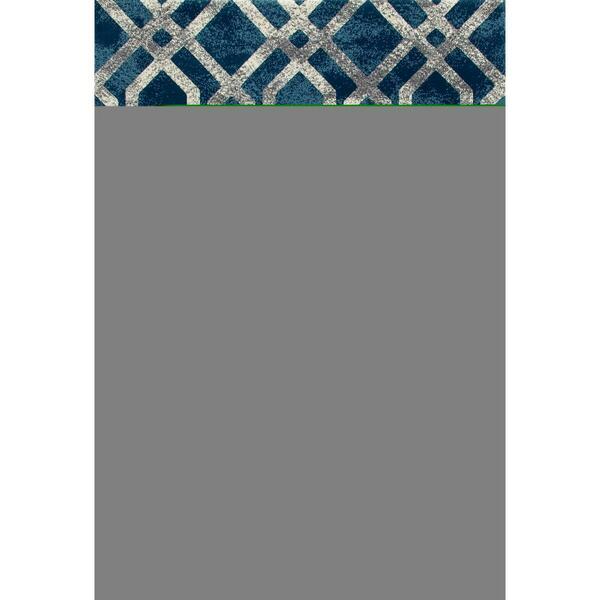 Art Carpet 5 X 8 Ft. Bastille Collection Fretwork Border Woven Area Rug, Blue 841864108330